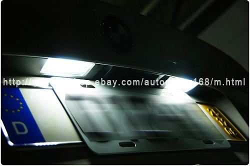 bmw led licence plate lamp