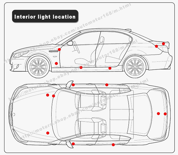 bmw e92 led licence plate lamp