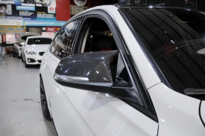 For BMW F30 M4樣式 碳纖維CARBON替換式卡扣後視鏡蓋