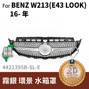 FOR Mercedes BENZ E class W213 16- 年 霧銀 環景 水箱罩