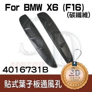 Side Fender Airduct Cover for BMW X6 (F16), Dry Carbon Fiber