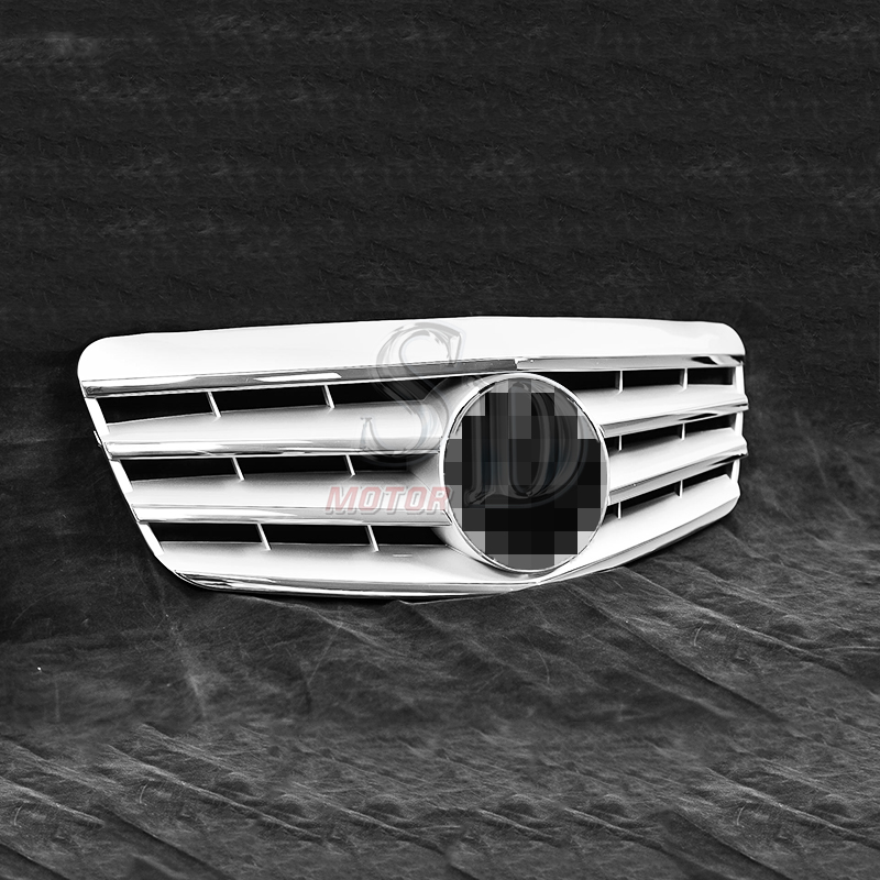FOR Mercedes E class W211 07-09年 亮銀 水箱罩
