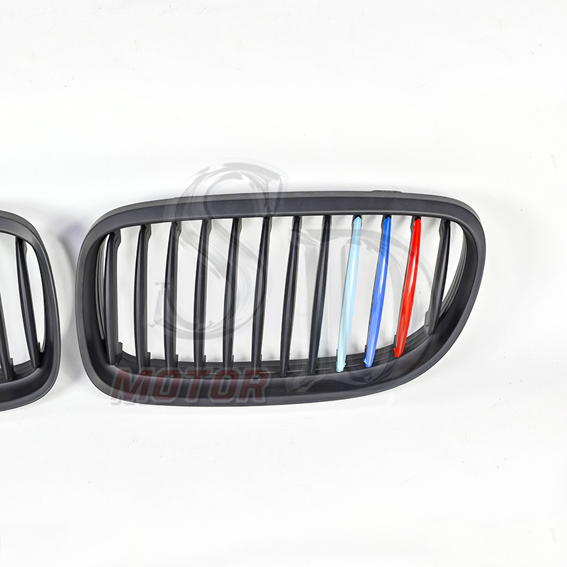 For BMW E90/E91 LCI (2009~11 改款後) 單柵+霧黑+三彩 水箱罩