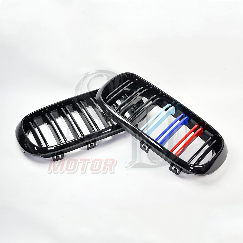 For BMW F15 / F16 X5M LOOK  雙柵+亮黑+三彩 水箱罩(貼)
